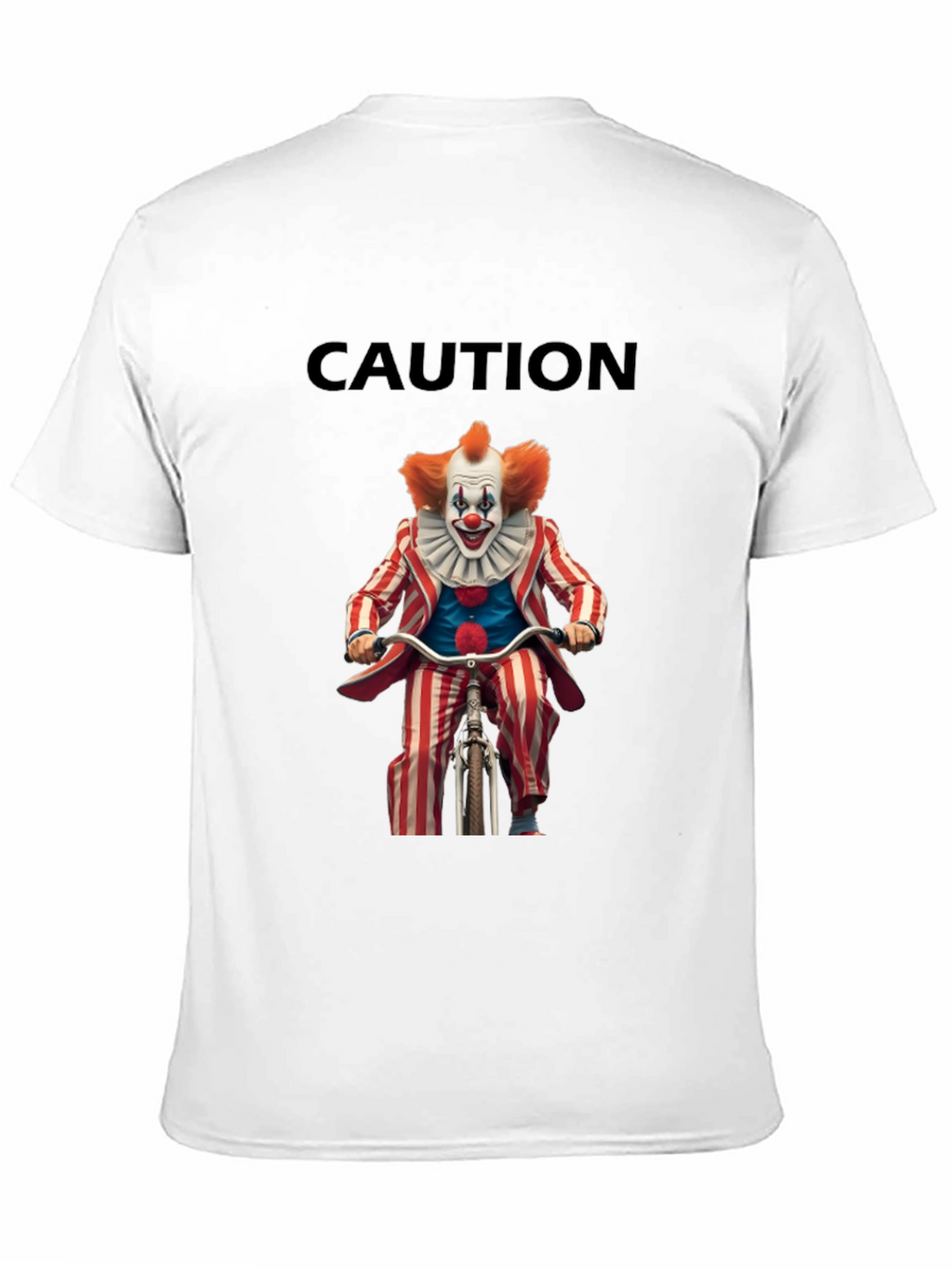 Caution Clown on Bike Graphic T-Shirt