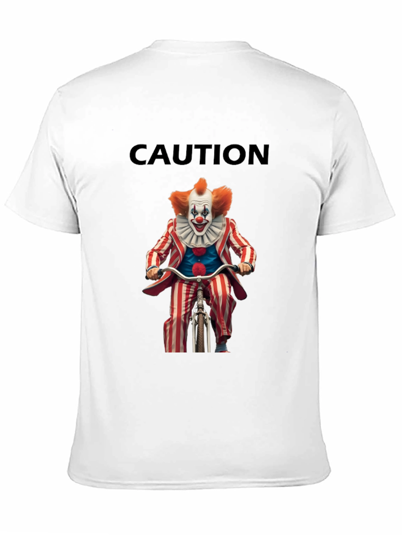 Caution Clown on Bike Graphic T-Shirt