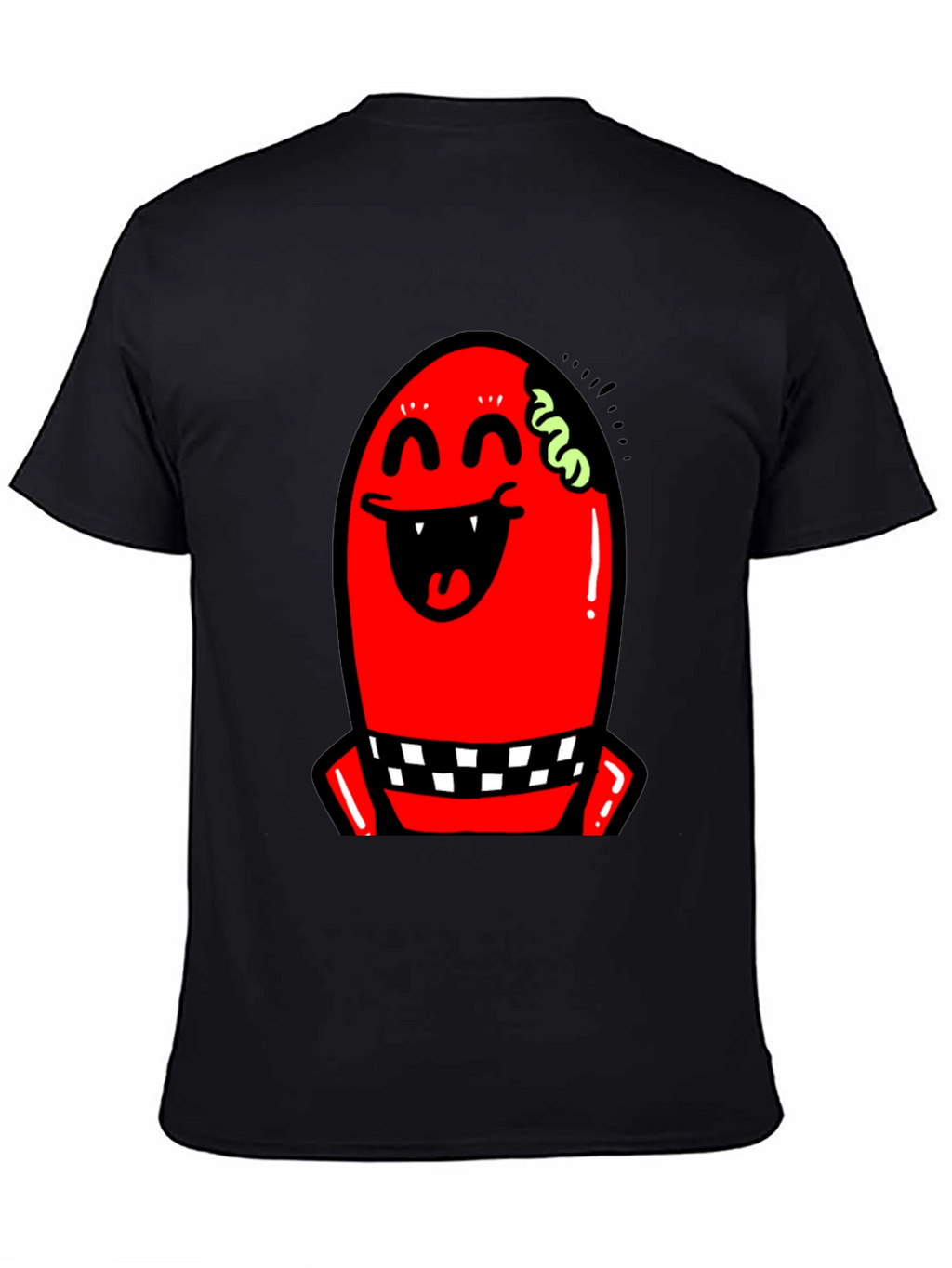 Red Monster Graphic Black T-Shirt