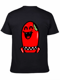 Red Monster Graphic Black T-Shirt