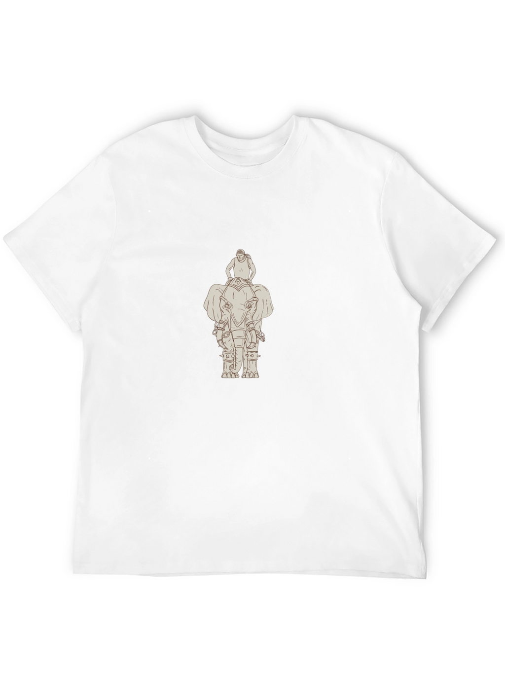 Elephant Rider Graphic Tee - Classic Black Cotton T-Shirt