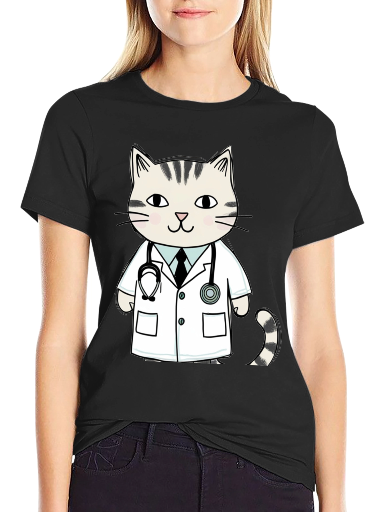 Doctor Cat T-Shirt - Novelty Vet Tee