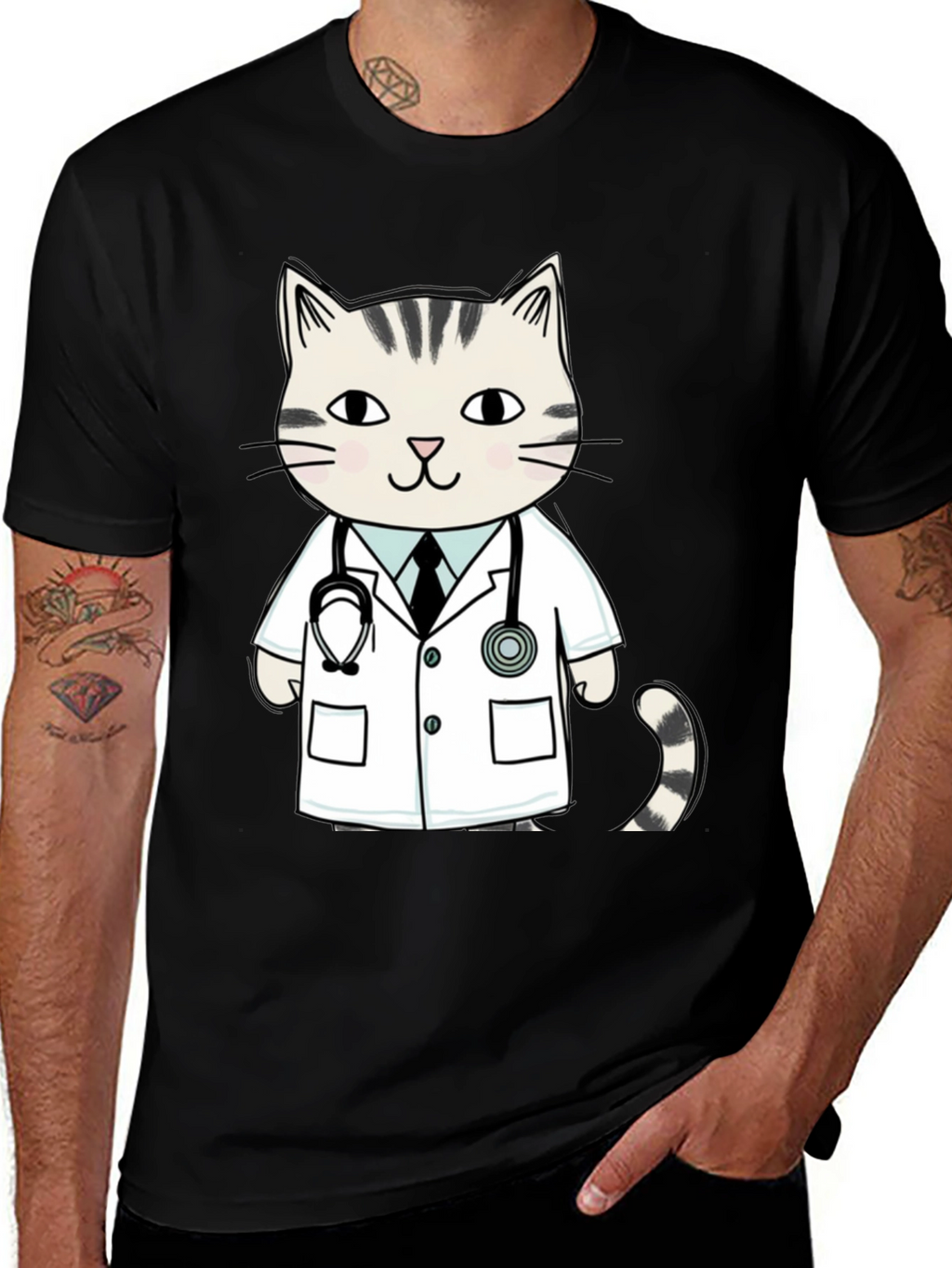 Doctor Cat T-Shirt - Novelty Vet Tee