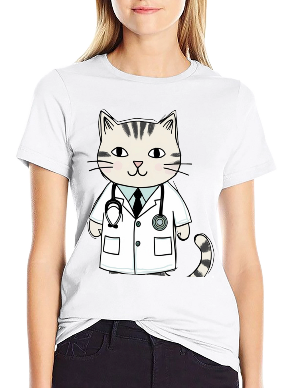 Doctor Cat T-Shirt - Novelty Vet Tee