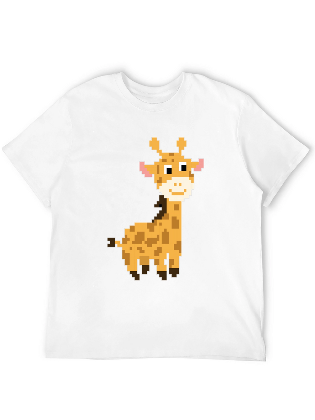 Pixel Giraffe Graphic Tee - Fun Casual Style
