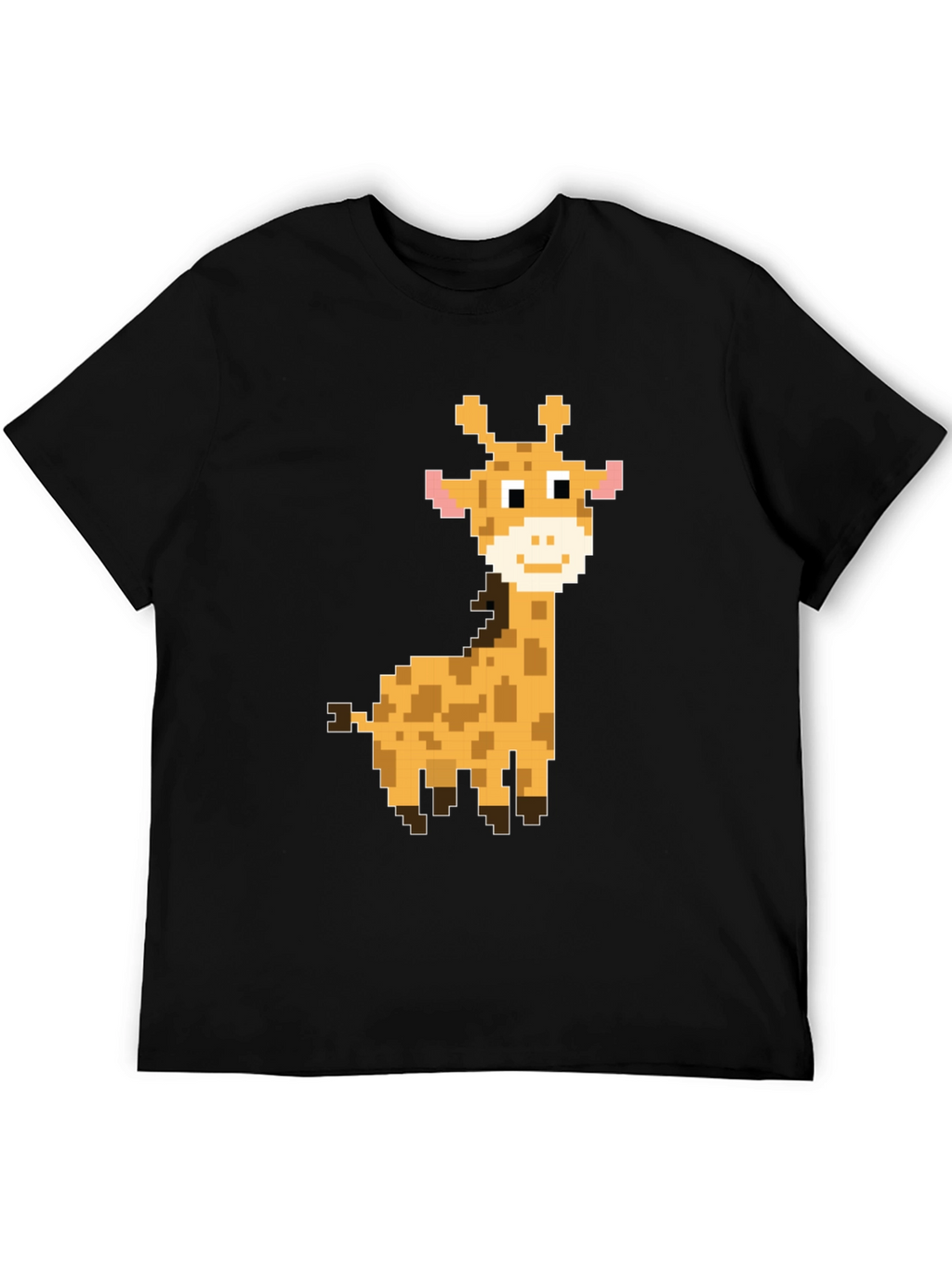 Pixel Giraffe Graphic Tee - Fun Casual Style