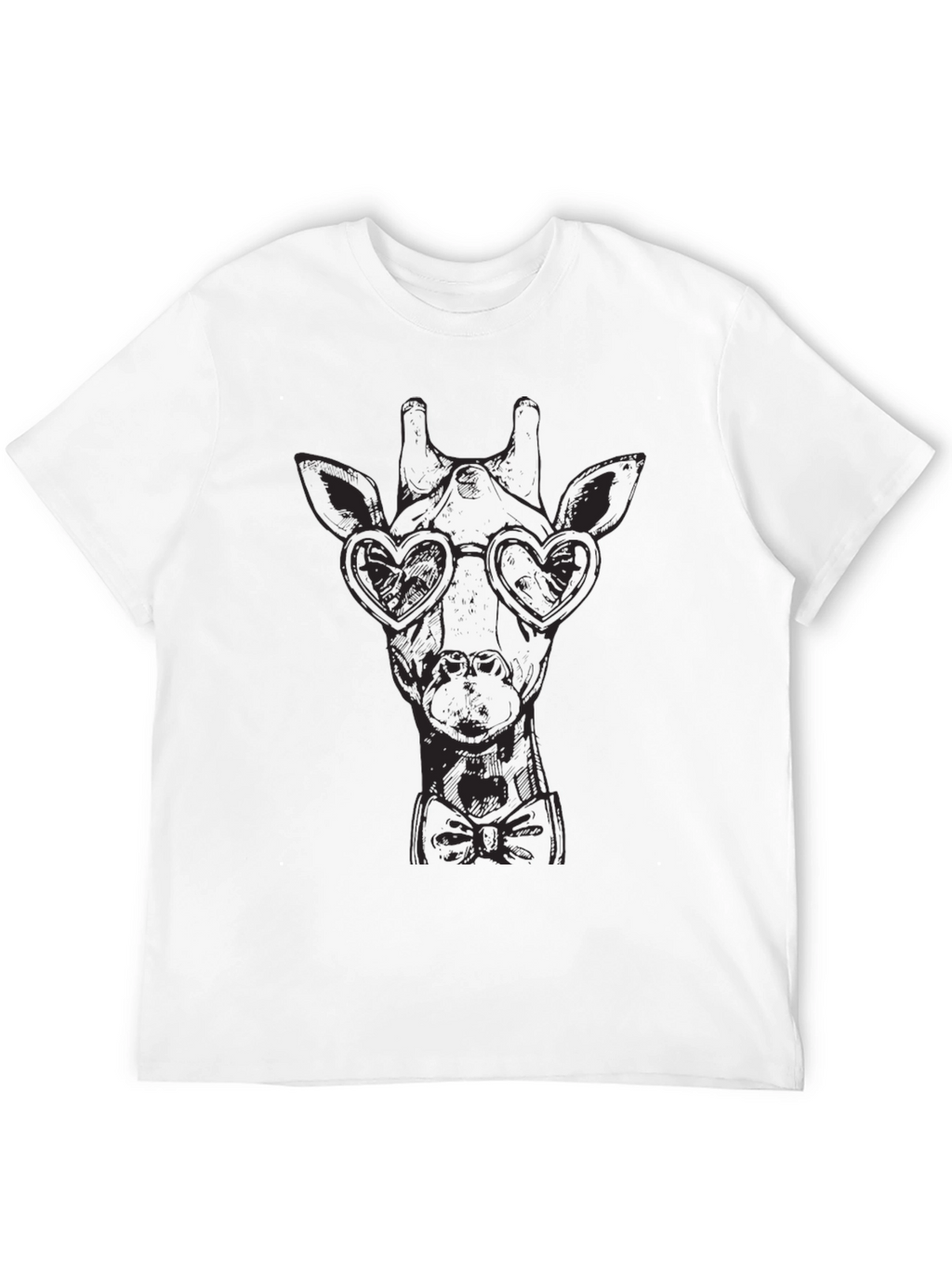 Giraffe Heart Glasses Graphic Tee
