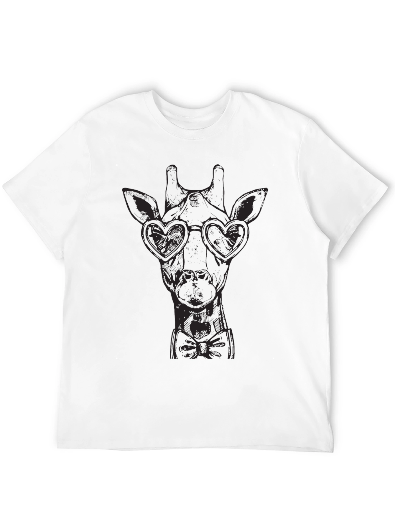 Giraffe Heart Glasses Graphic Tee