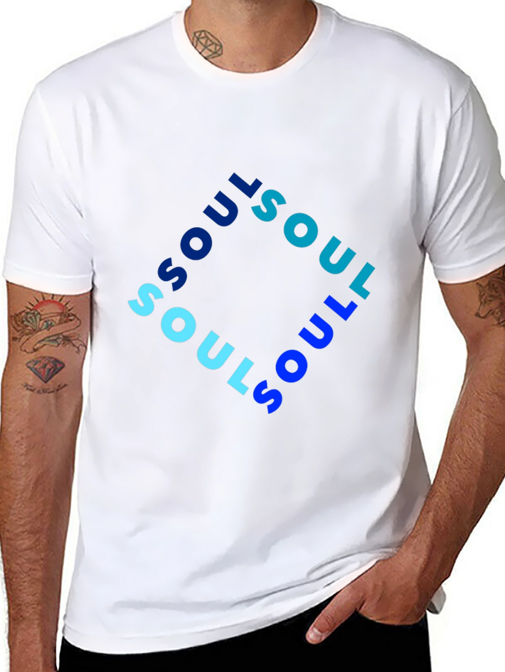 Soul Graphic Print Mens Black T-Shirt