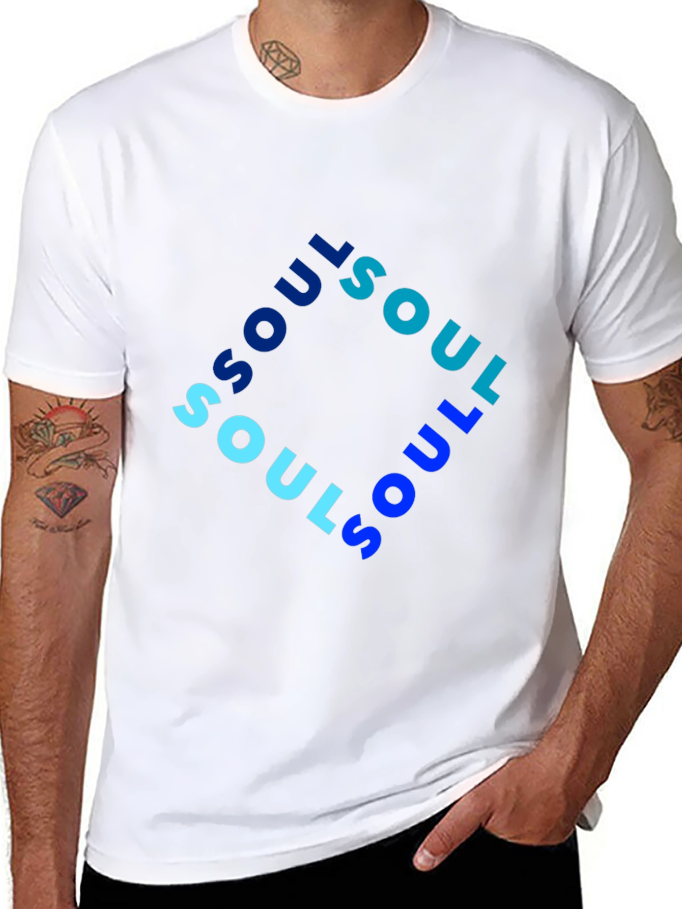 Soul Graphic Print Mens Black T-Shirt