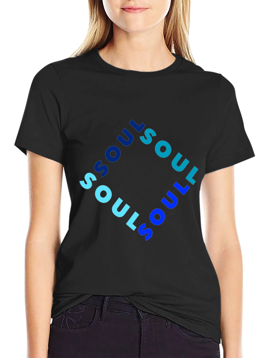 Soul Graphic Print Mens Black T-Shirt