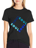 Soul Graphic Print Mens Black T-Shirt