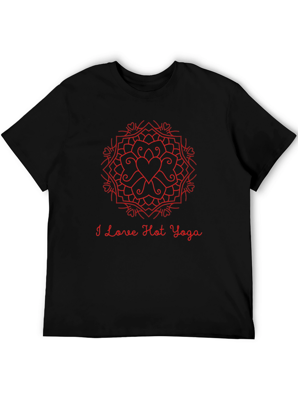 I Love Hot Yoga Black T-Shirt