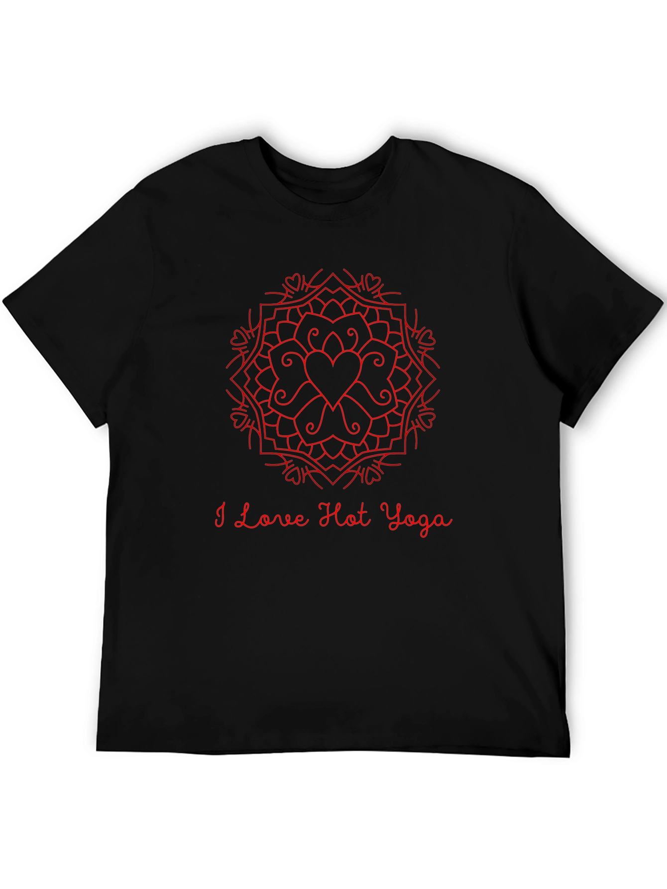 I Love Hot Yoga Black T-Shirt