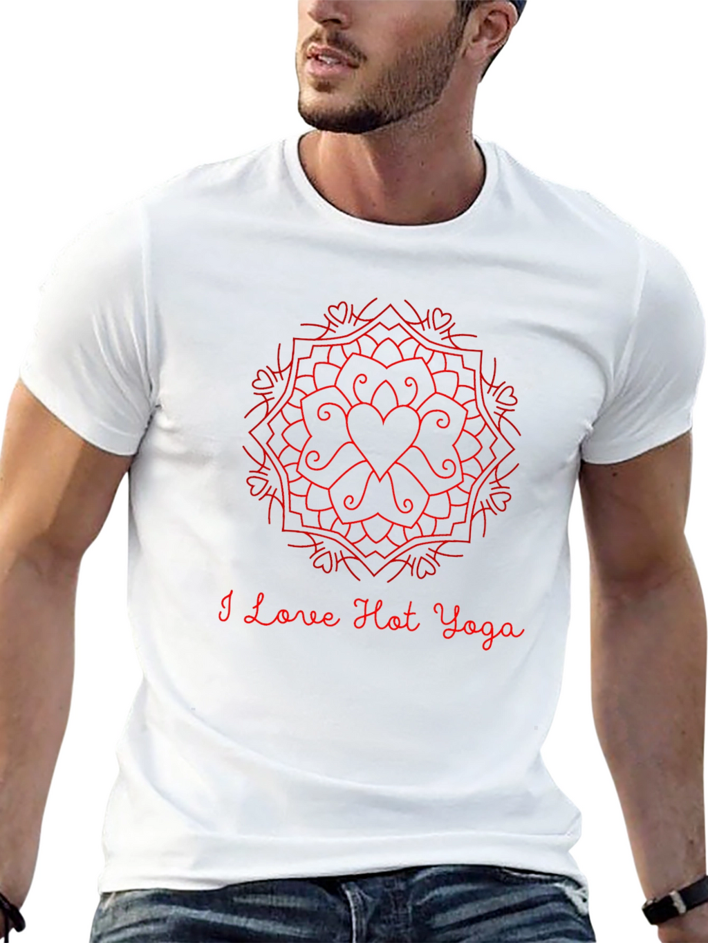 I Love Hot Yoga Black T-Shirt