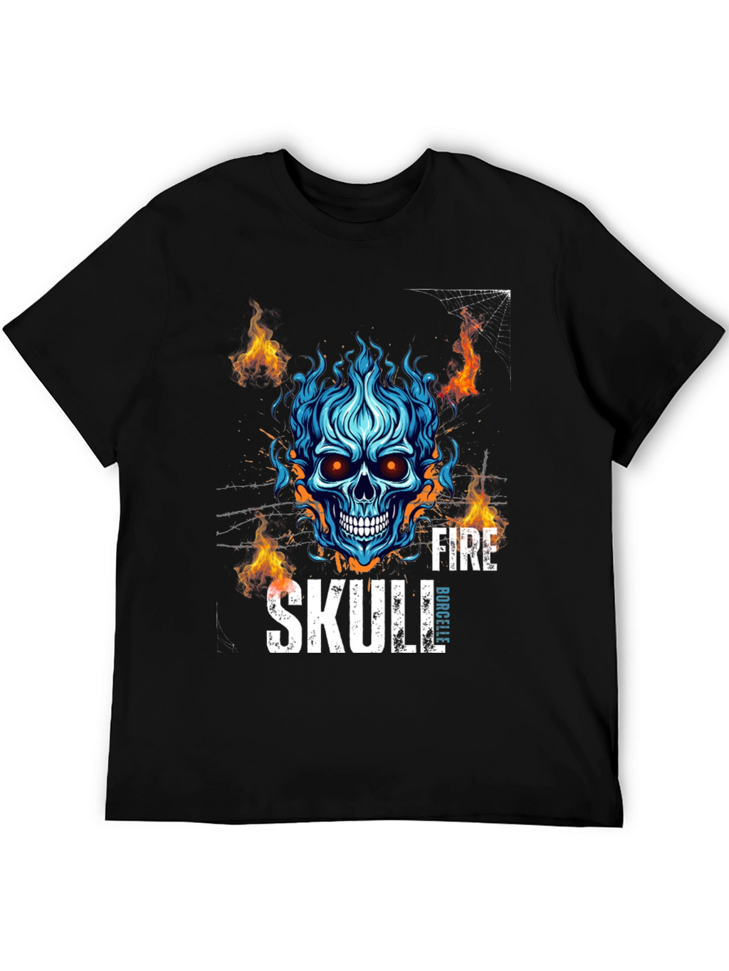 Fire Skull Graphic T-Shirt - Bold Design