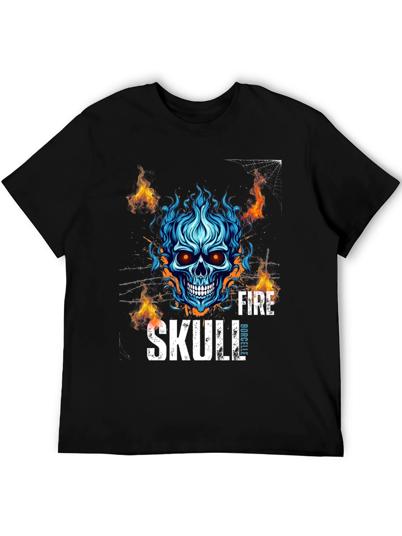 Fire Skull Graphic T-Shirt - Bold Design