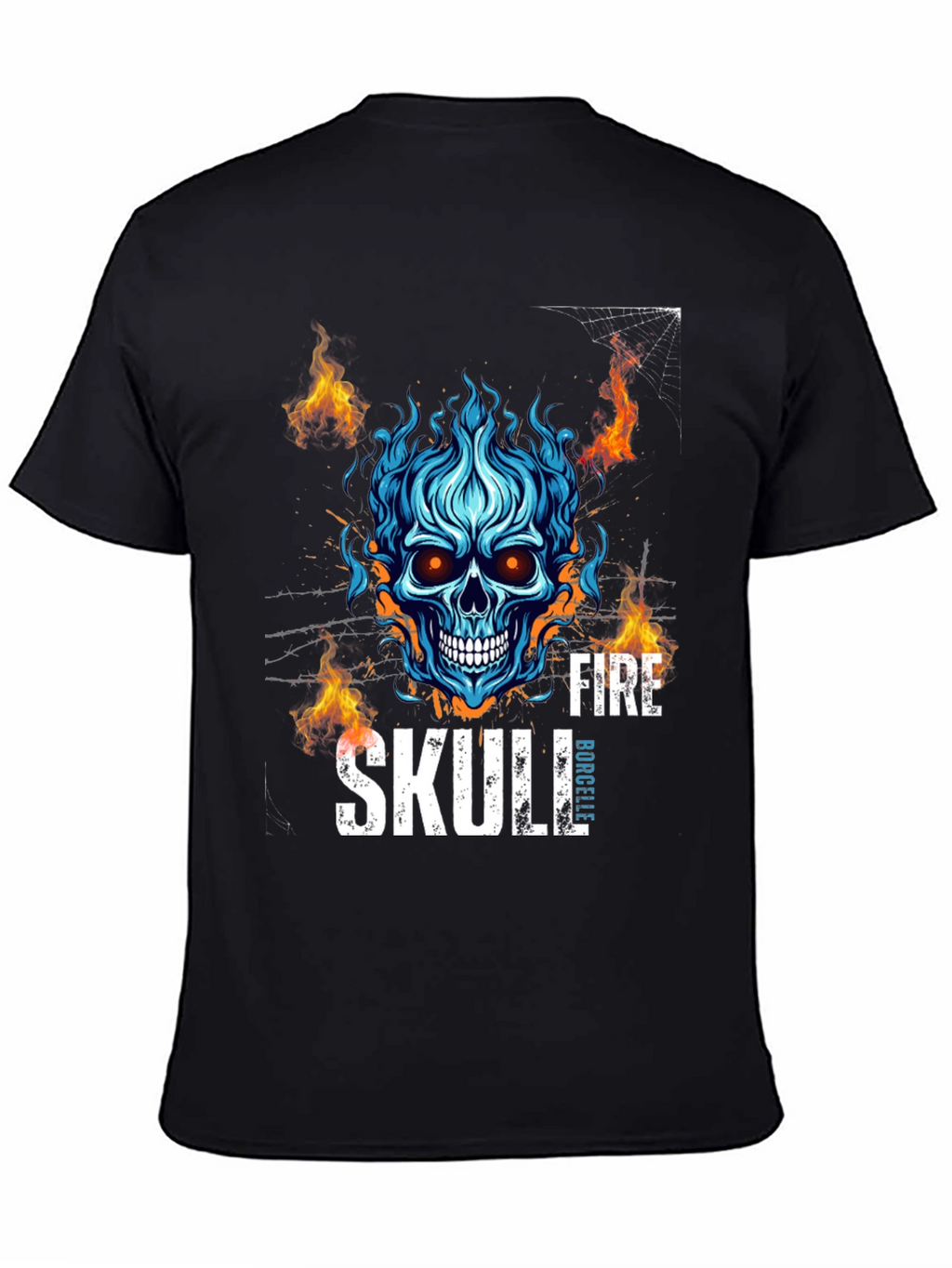 Fire Skull Graphic T-Shirt - Bold Design