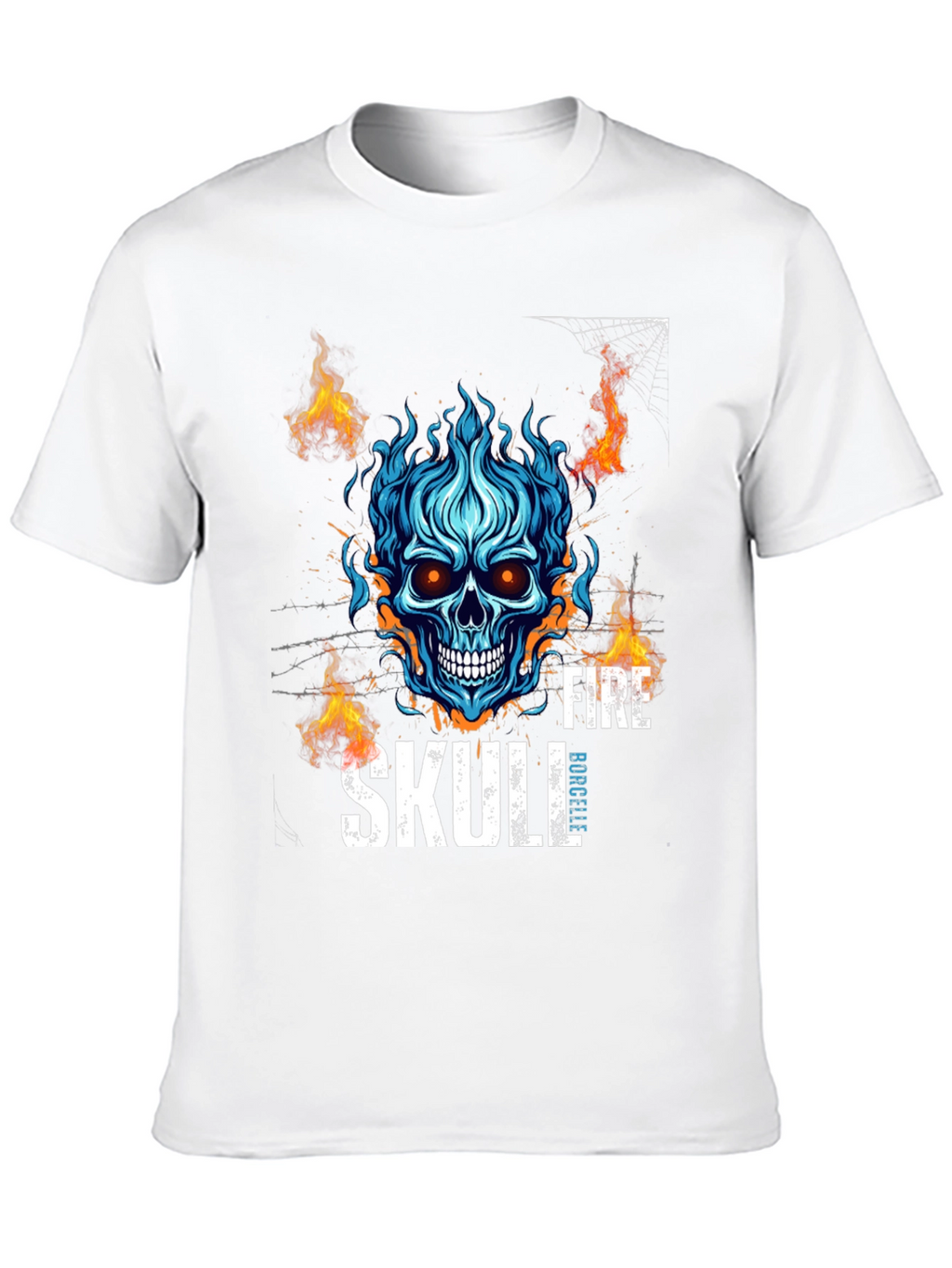 Fire Skull Graphic T-Shirt - Bold Design