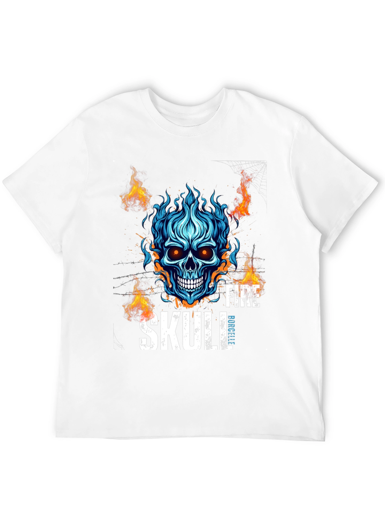 Fire Skull Graphic T-Shirt - Bold Design