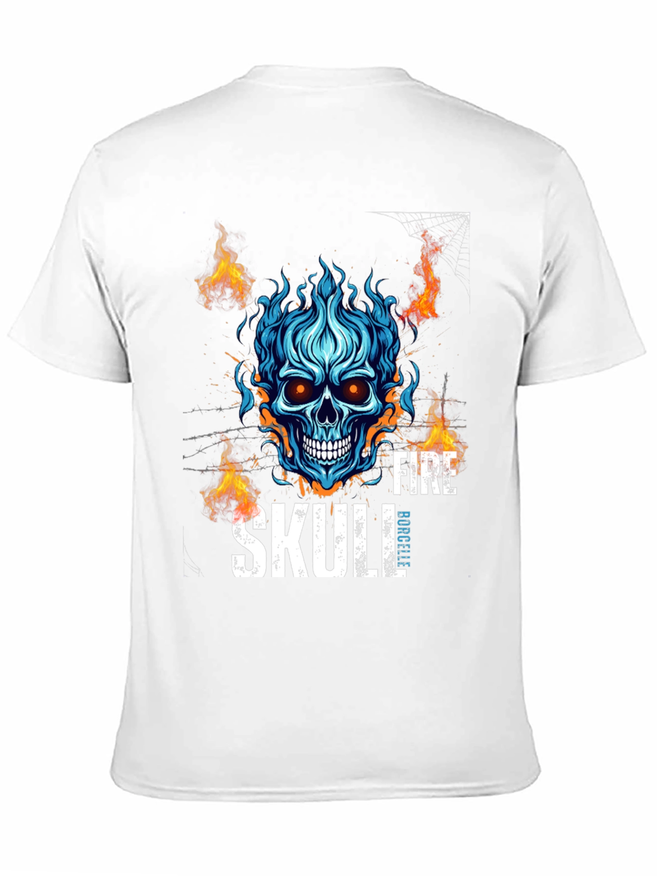 Fire Skull Graphic T-Shirt - Bold Design