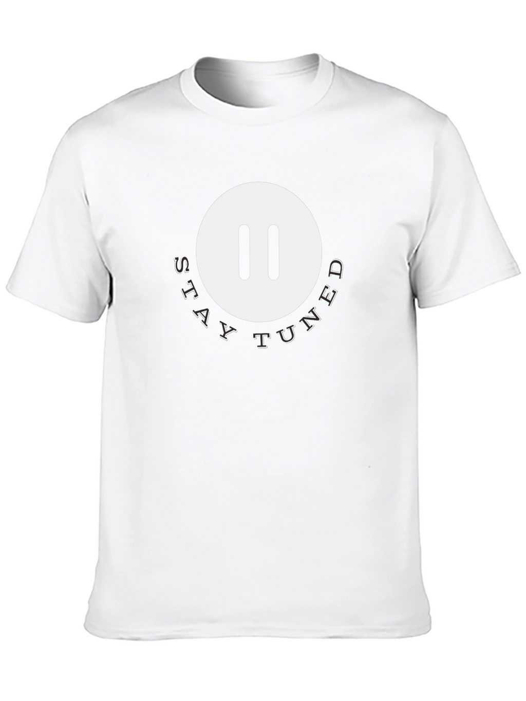 Stay Tuned Pause Button T-Shirt - Modern Graphic Tee
