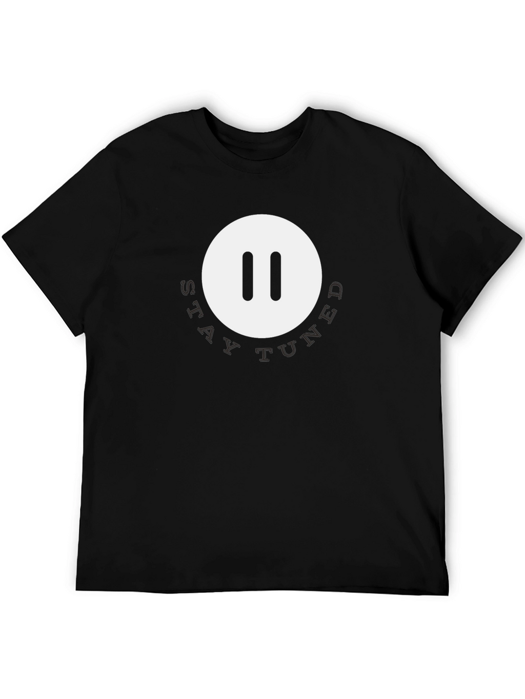 Stay Tuned Pause Button T-Shirt - Modern Graphic Tee