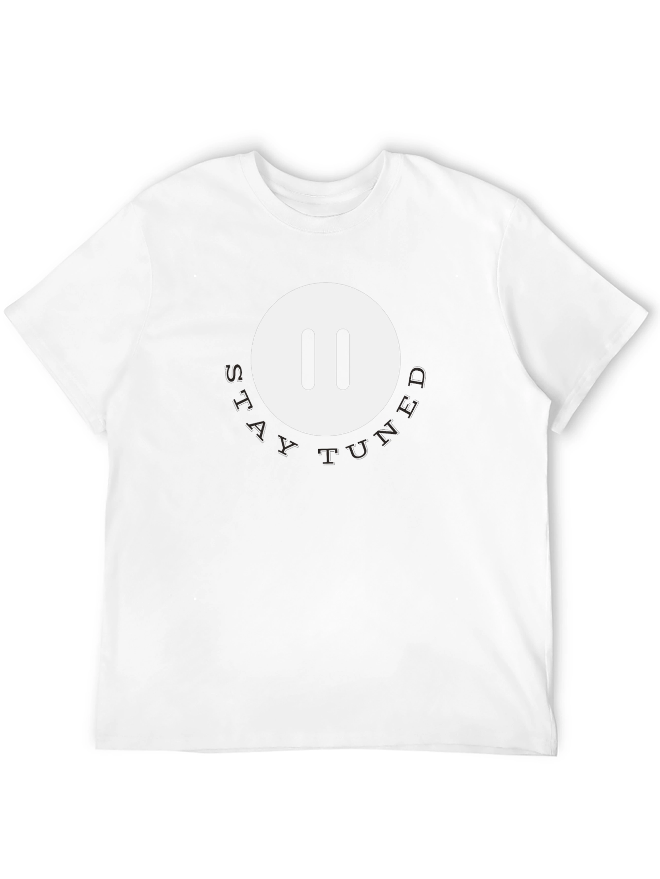 Stay Tuned Pause Button T-Shirt - Modern Graphic Tee