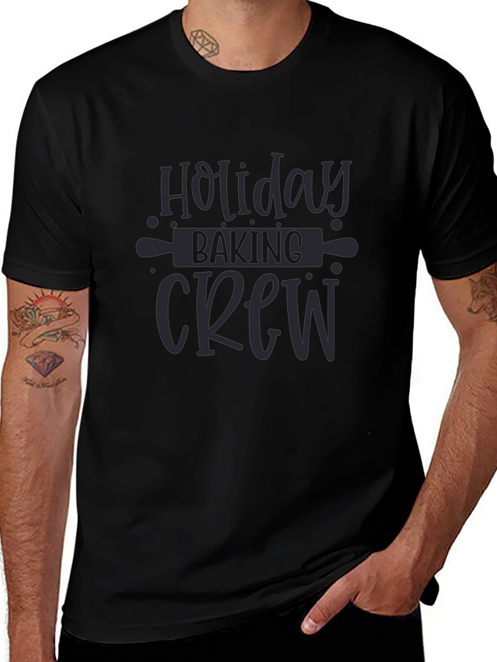 Holiday Baking Crew Black T-Shirt