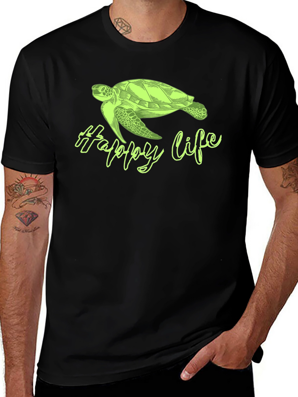 Happy Life Turtle T-Shirt - Relaxed Fit