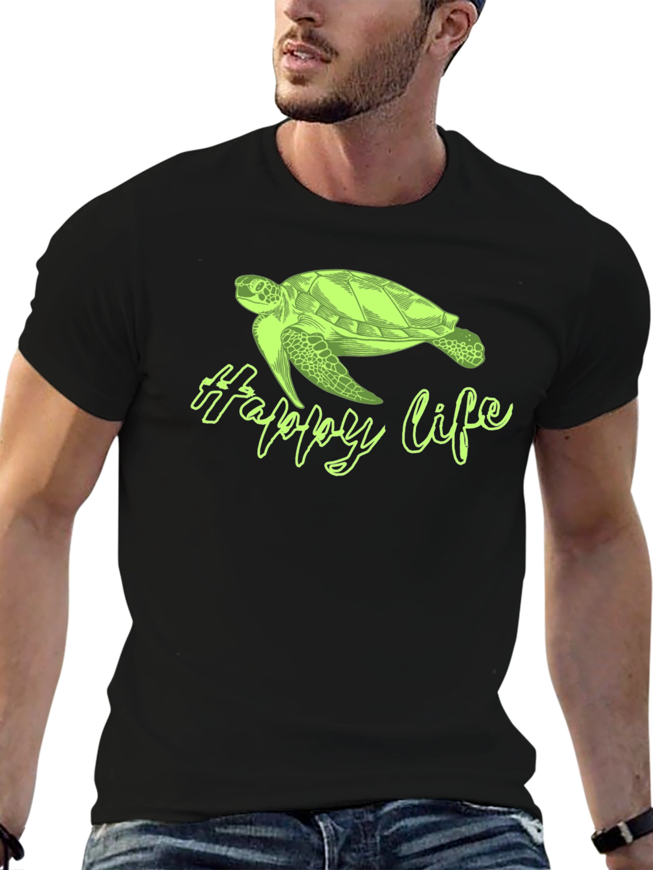 Happy Life Turtle T-Shirt - Relaxed Fit