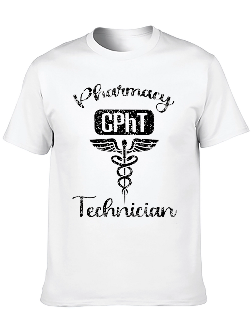 Pharmacy Technician CPhT Caduceus Black T-Shirt