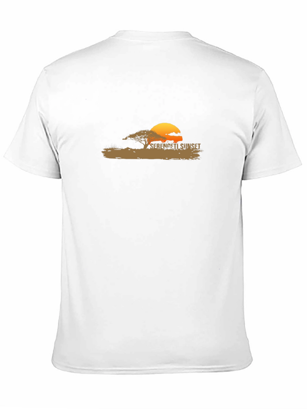 Serengeti Sunset Graphic Tee - Black Cotton Blend Shirt