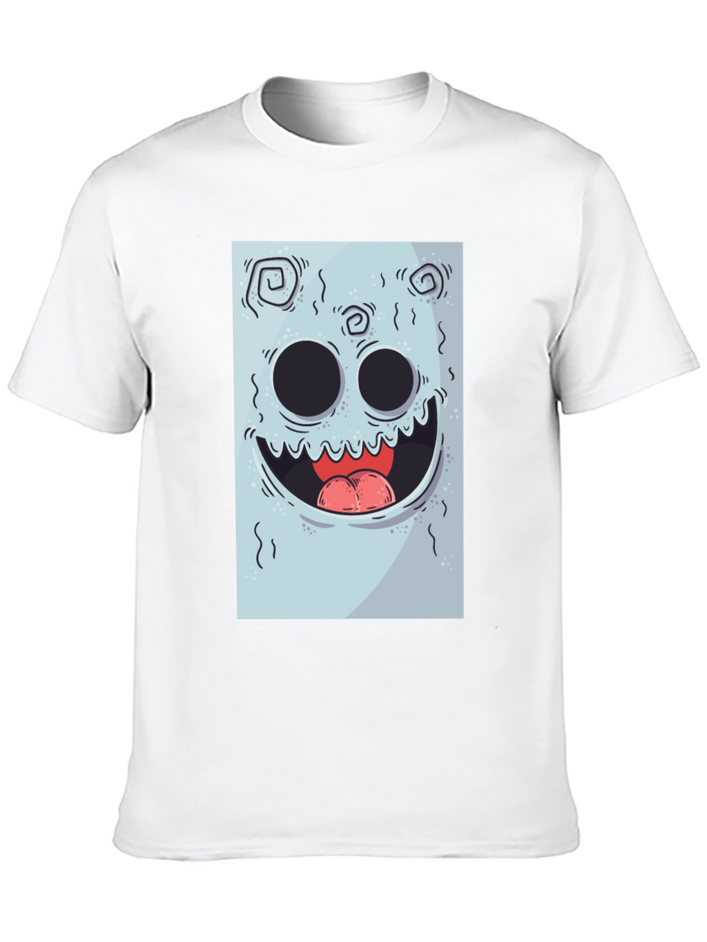 Cartoon Monster Graphic Print Black Tee