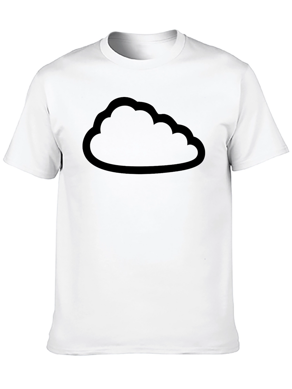 Cloud Outline Graphic Tee - Unisex Black T-Shirt