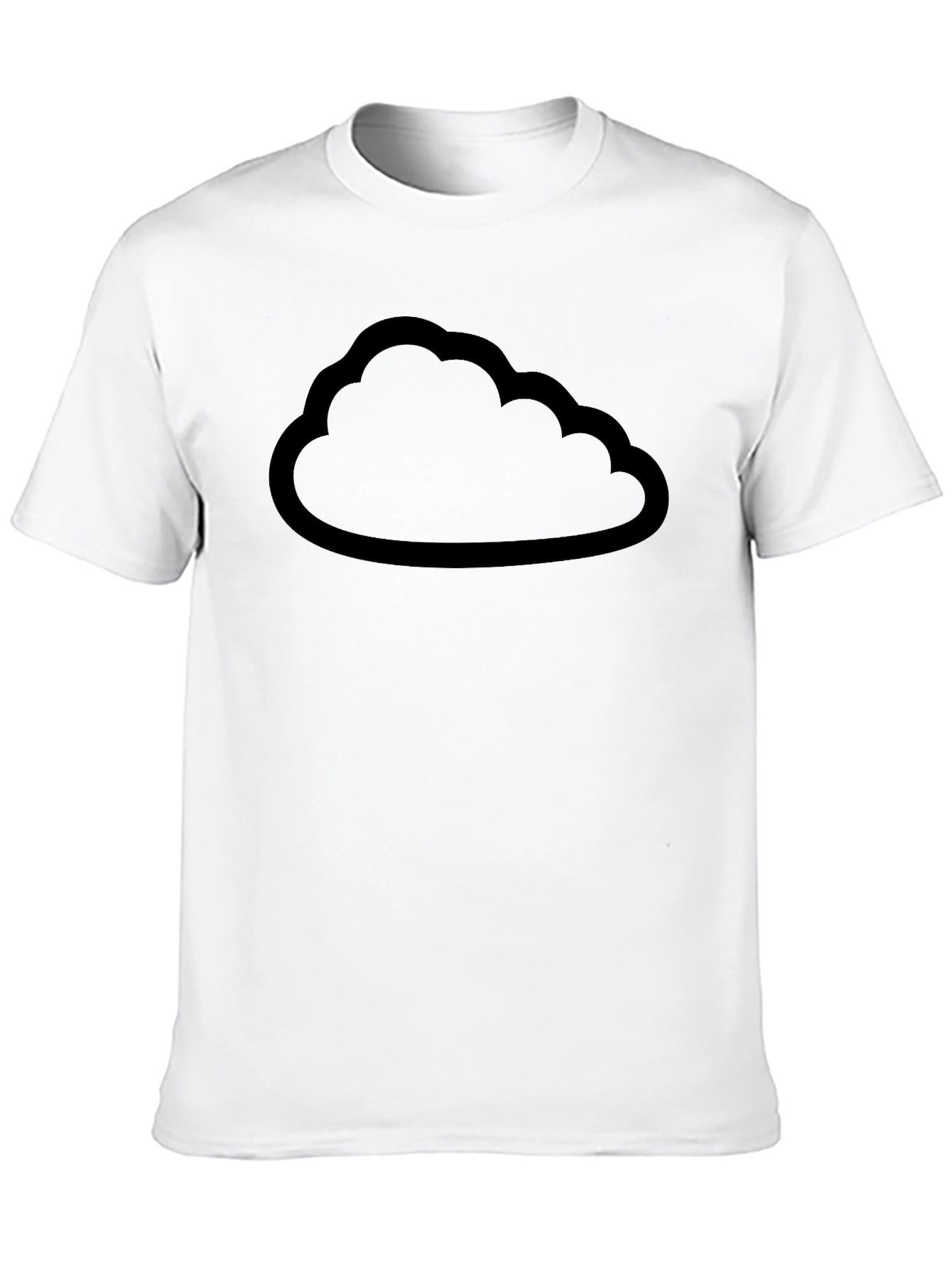 Cloud Outline Graphic Tee - Unisex Black T-Shirt