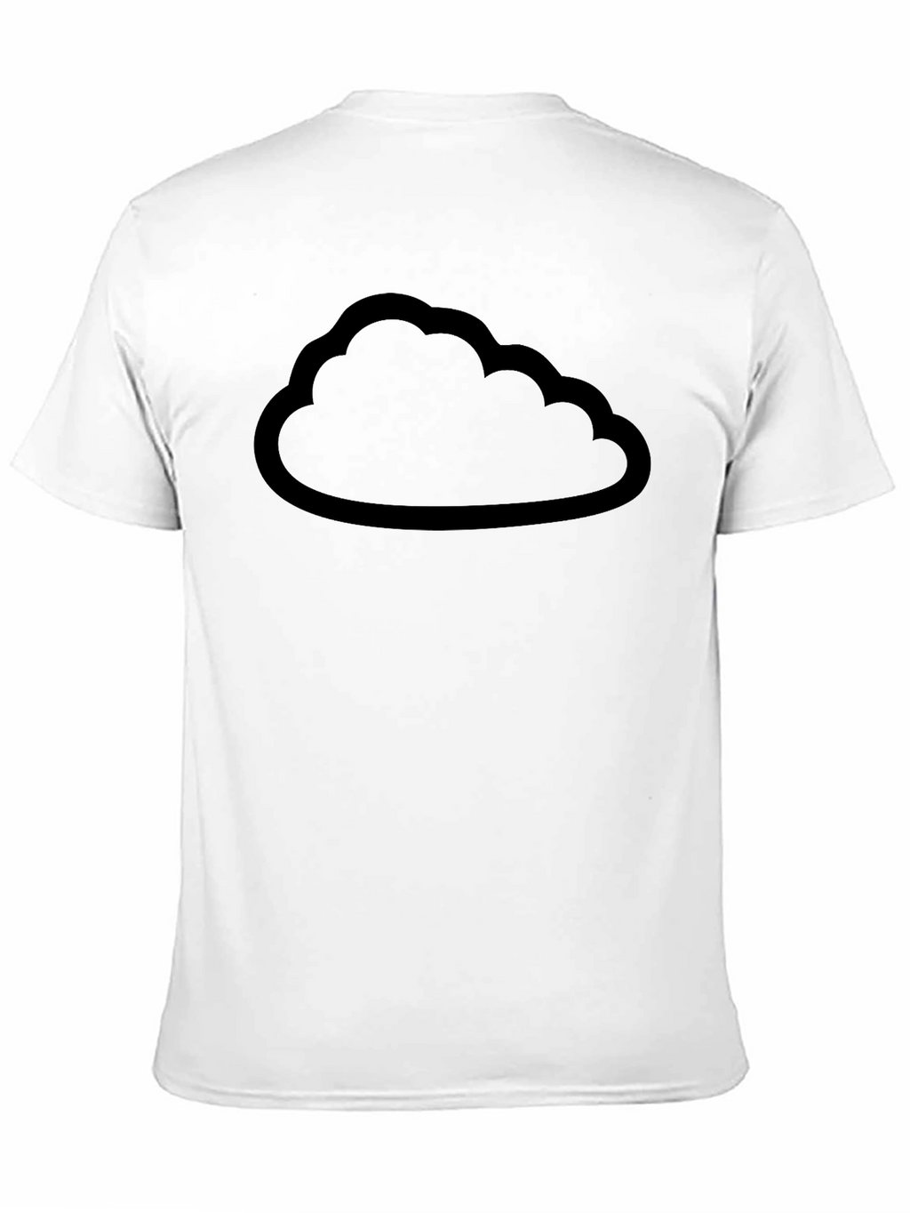 Cloud Outline Graphic Tee - Unisex Black T-Shirt