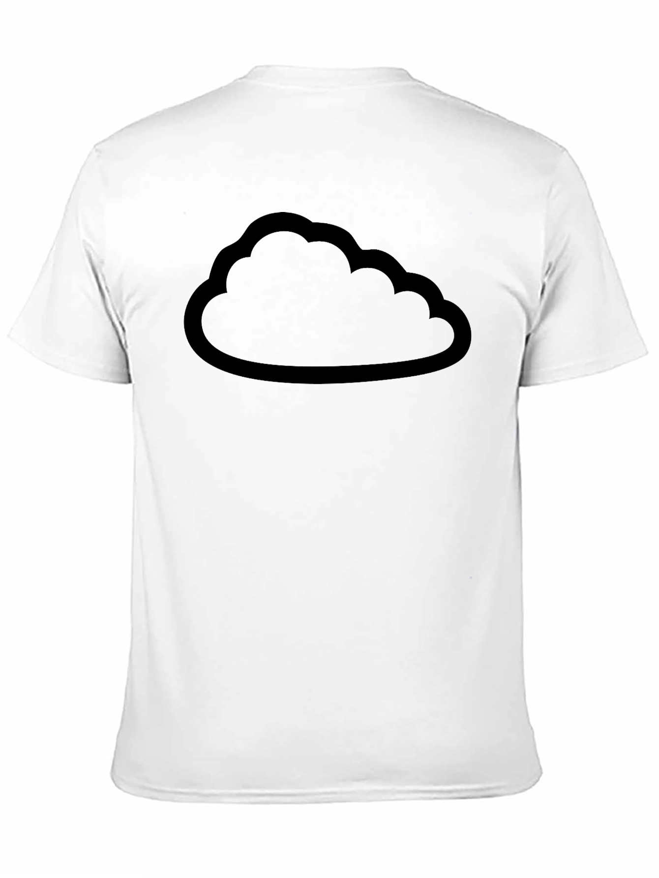 Cloud Outline Graphic Tee - Unisex Black T-Shirt