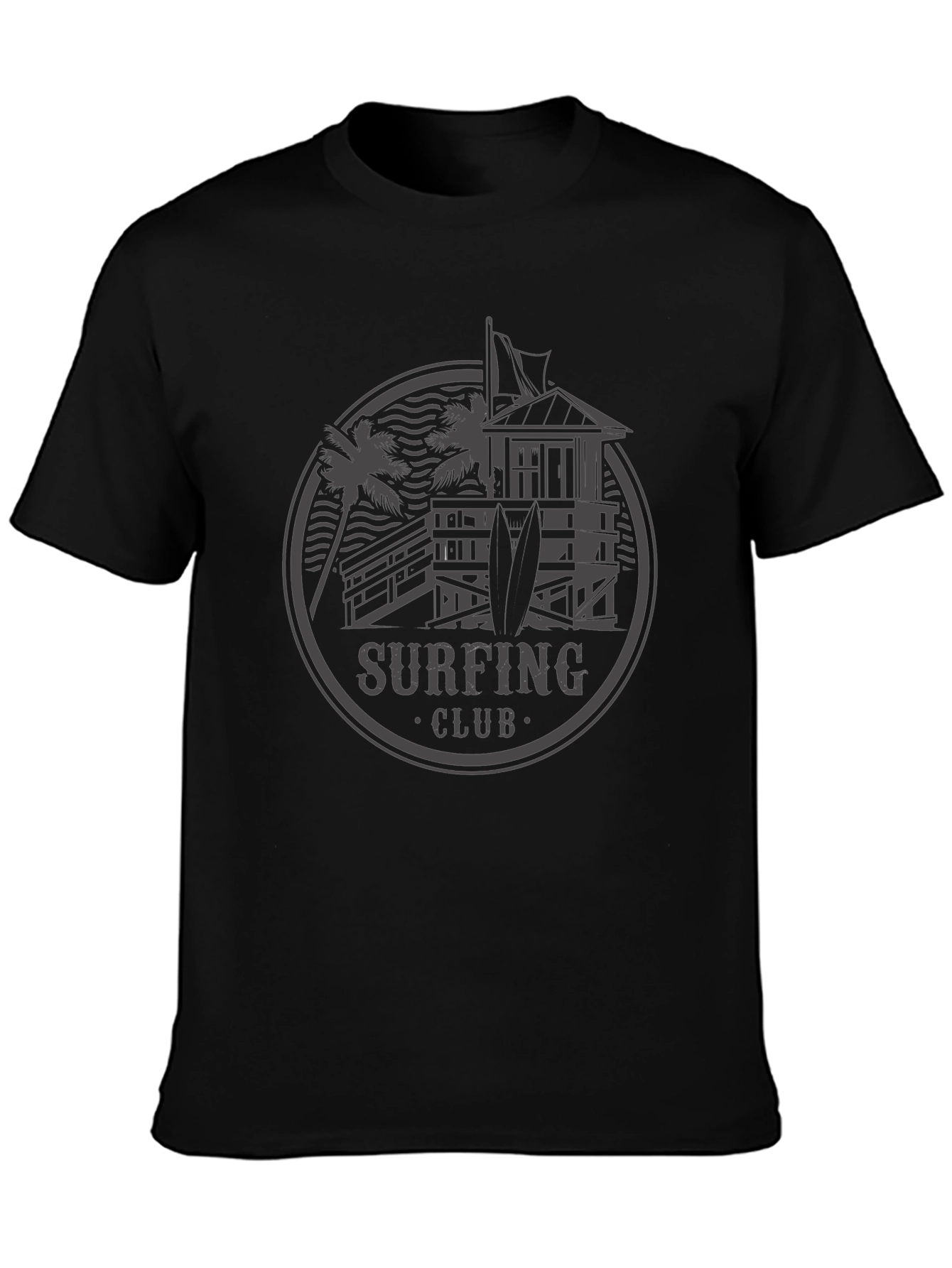 Surfing Club Graphic Tee - Black