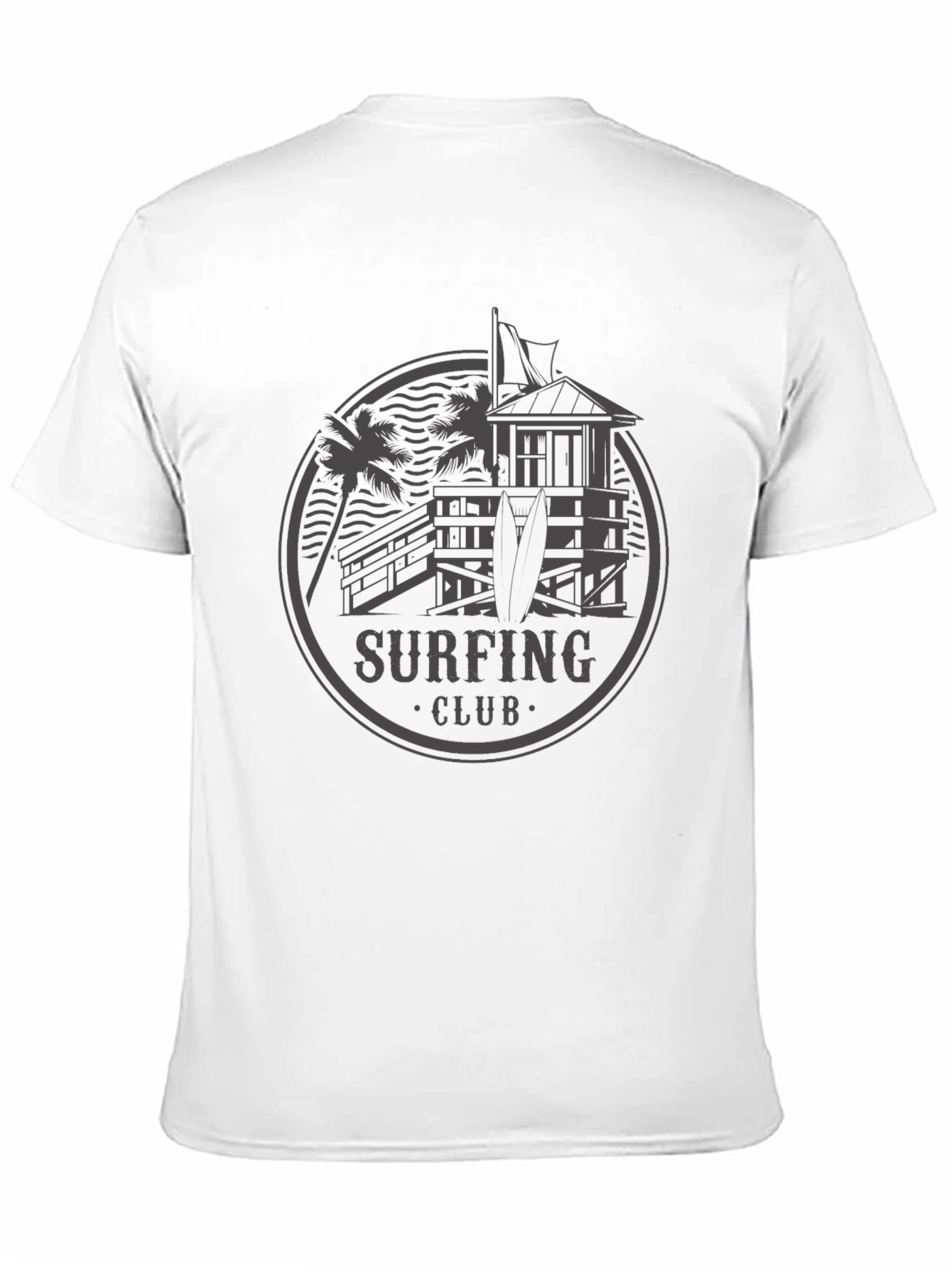 Surfing Club Graphic Tee - Black