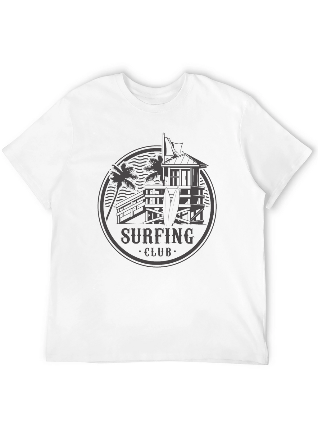 Surfing Club Graphic Tee - Black