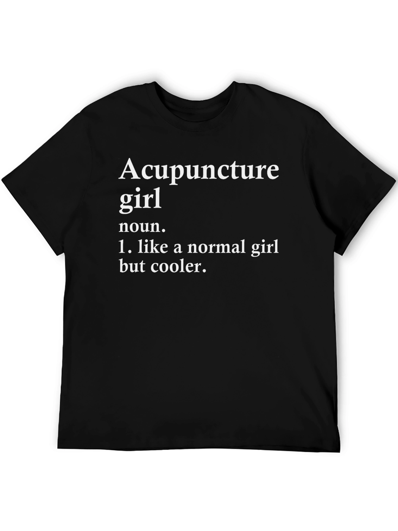 Acupuncture Girl Definition Black T-Shirt