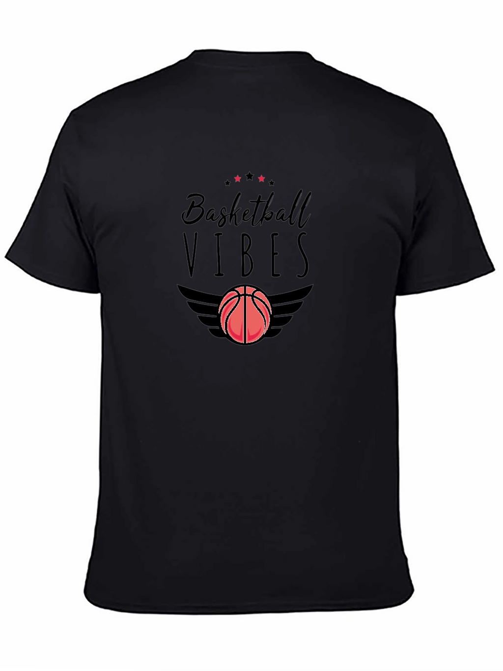 Basketball Vibes Black Graphic Tee