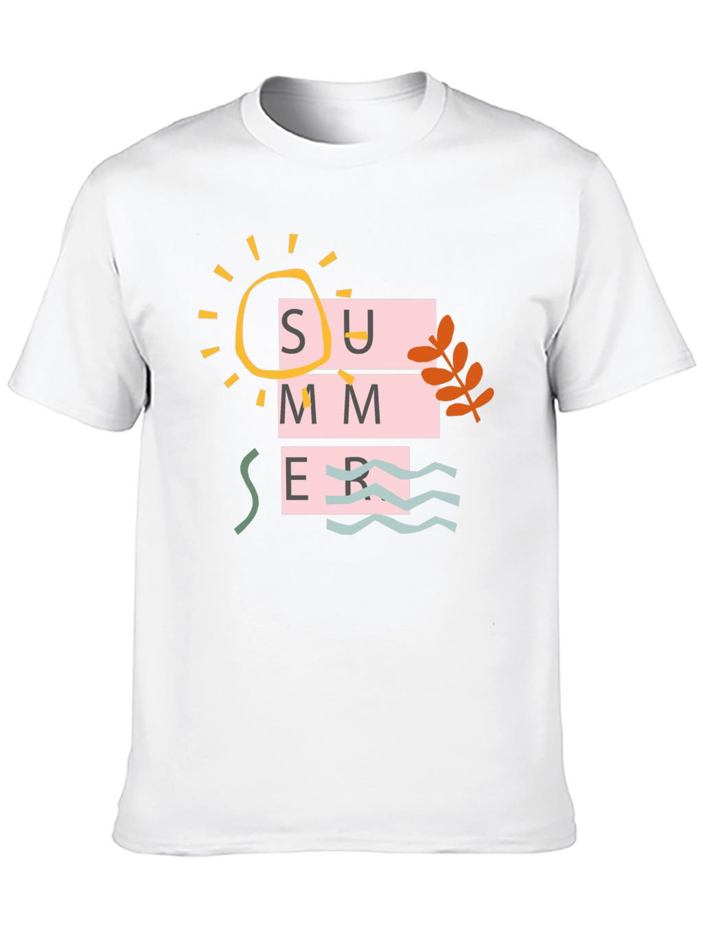 Summer Graphic Print Tee - Casual Black T-Shirt
