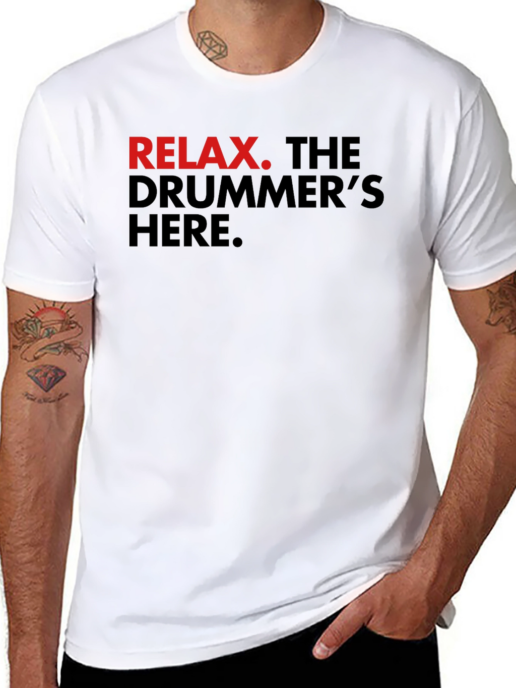 Relax Drummer T-Shirt - Black Cotton Tee