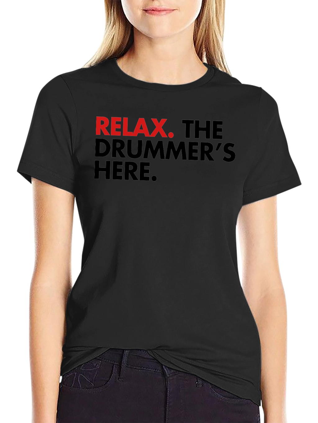 Relax Drummer T-Shirt - Black Cotton Tee