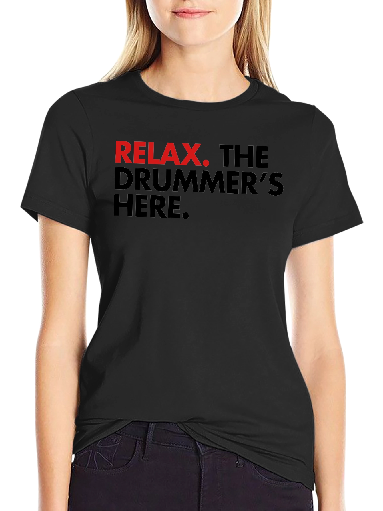 Relax Drummer T-Shirt - Black Cotton Tee