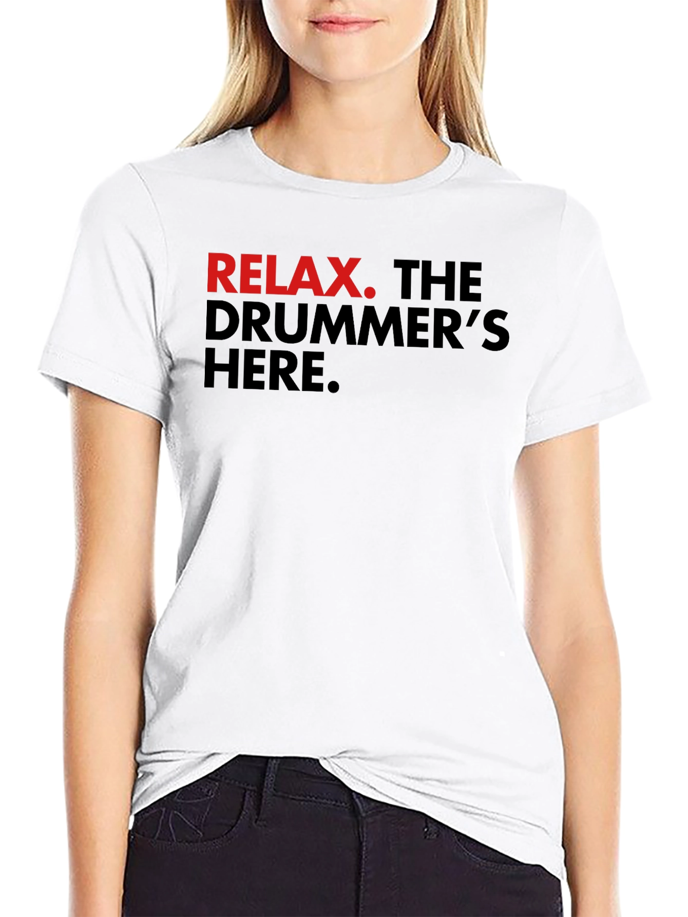 Relax Drummer T-Shirt - Black Cotton Tee