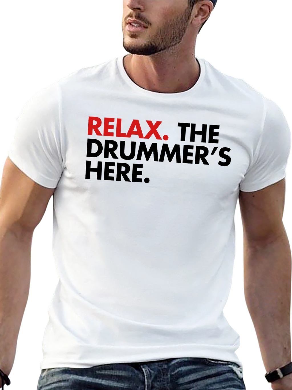 Relax Drummer T-Shirt - Black Cotton Tee