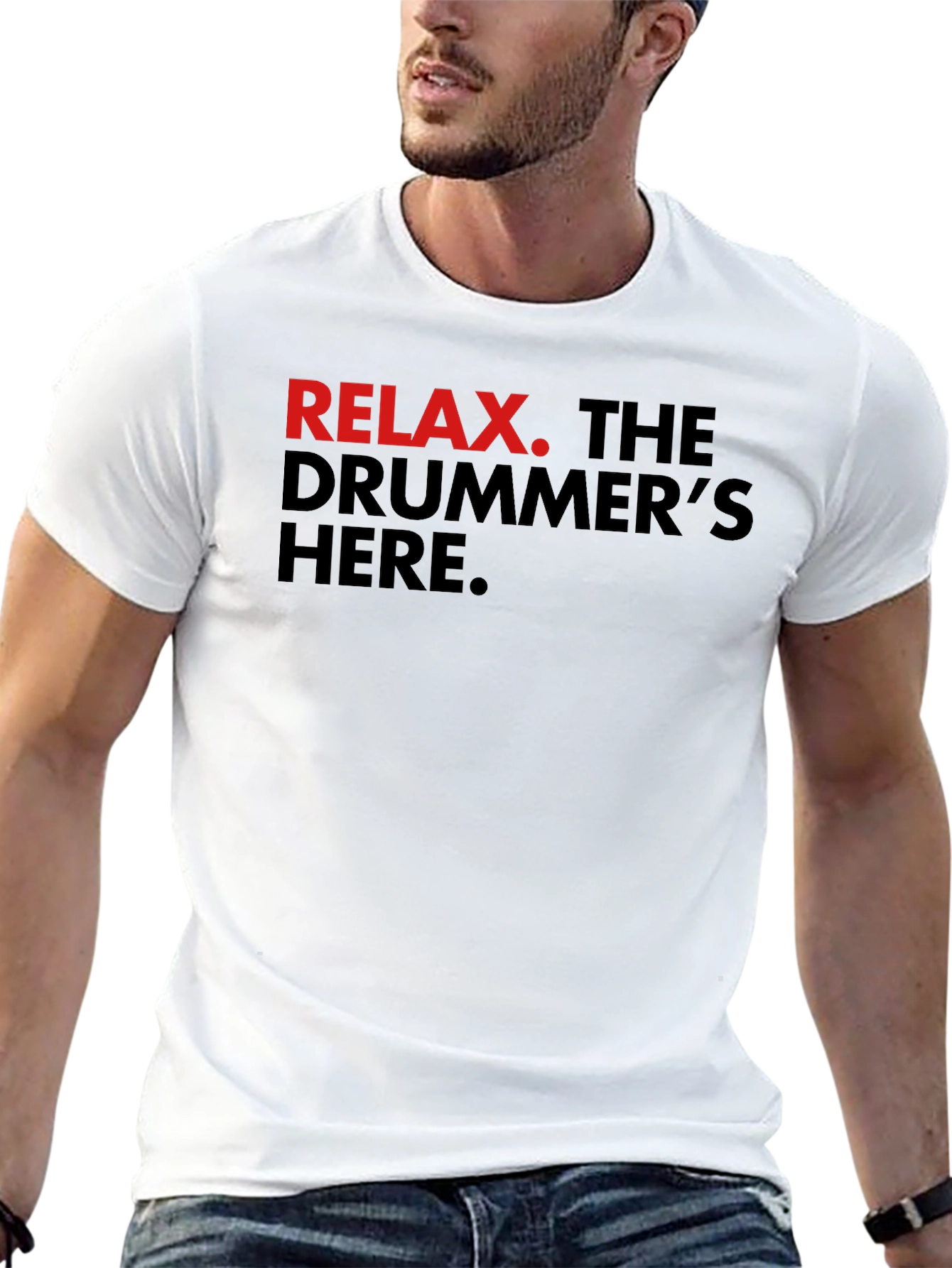 Relax Drummer T-Shirt - Black Cotton Tee
